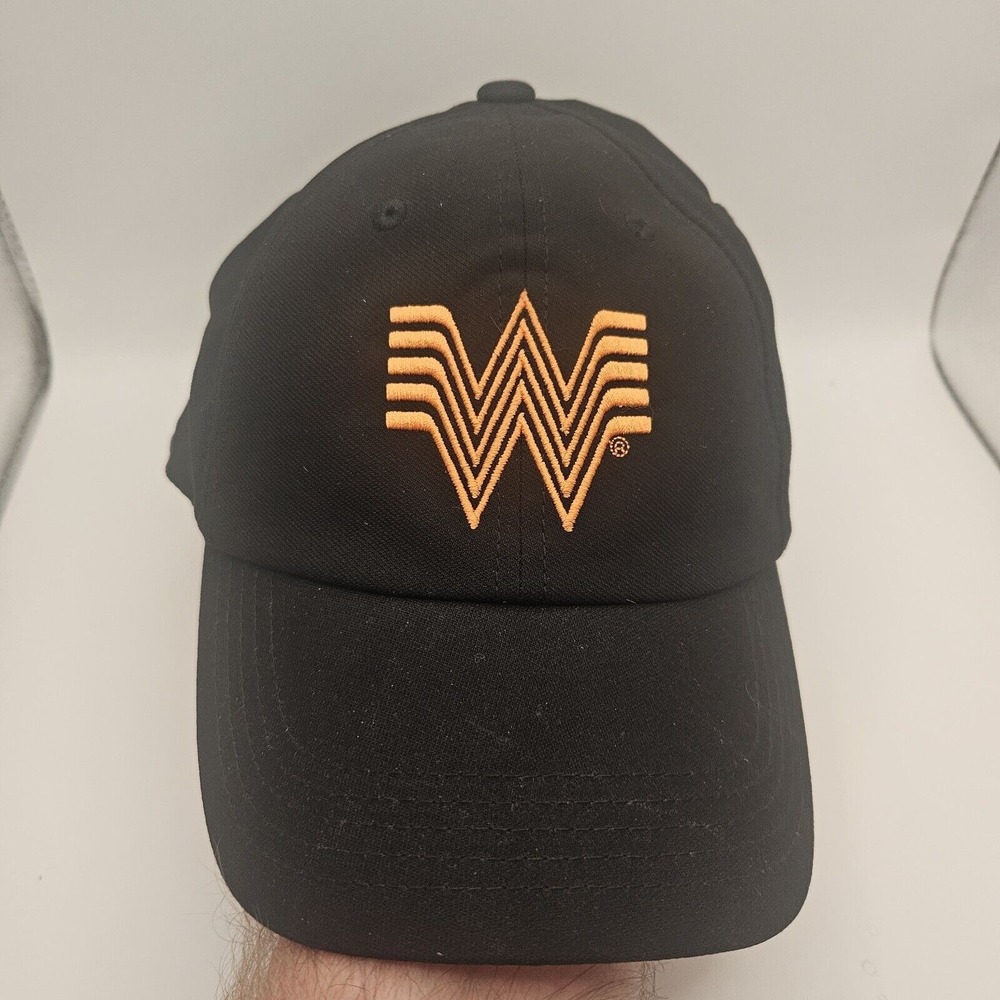 Whataburger Black Orange Adjustable‎ Employee Hat Uniform